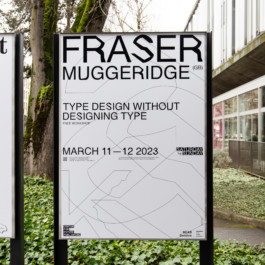 Poster F4, Fraser Muggeridge, Type design without designing type at HEAD Genève